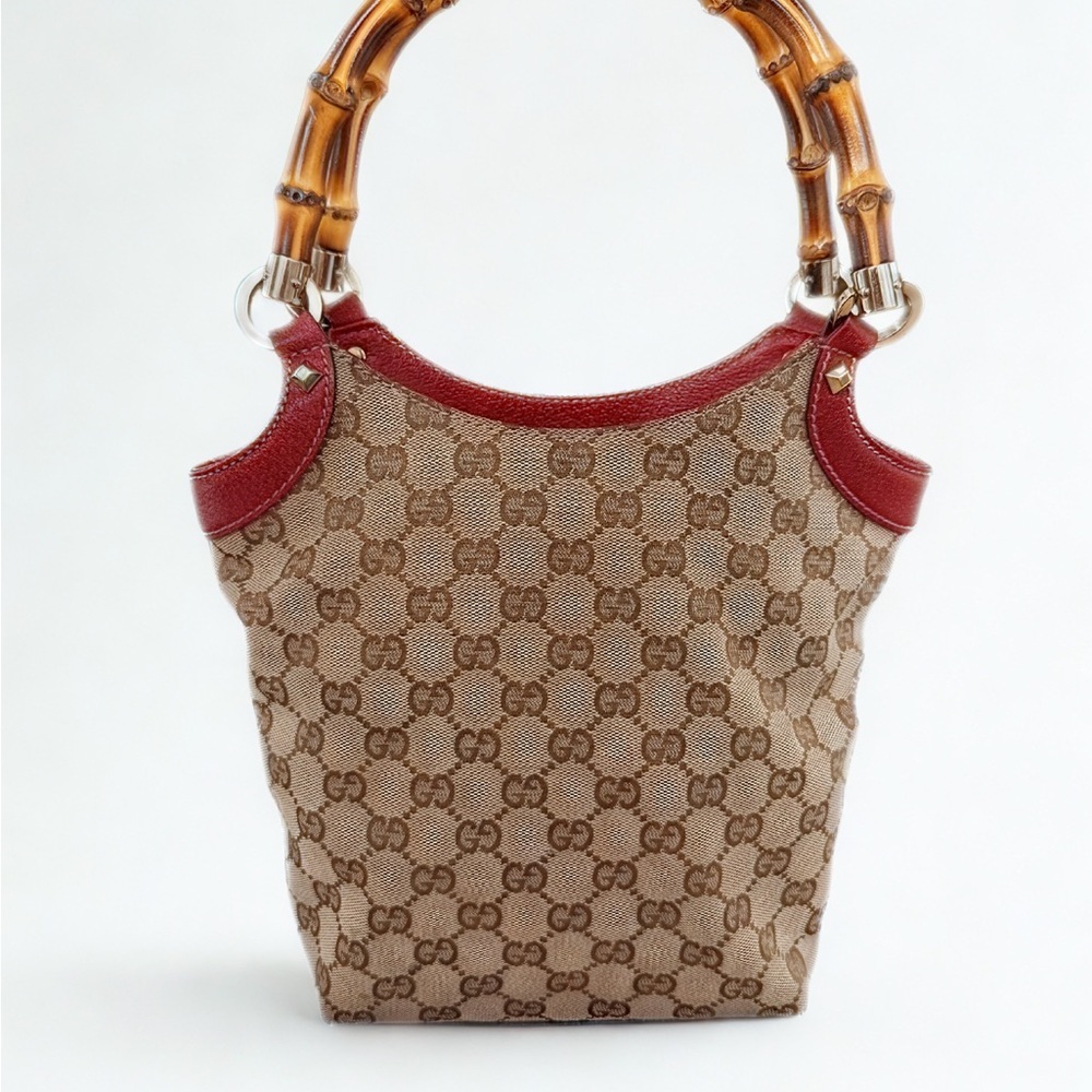 ✨ AUTHENTIC Gucci Bamboo Flora Canvas Tote Bag - w/ COA and Dust Bag✨ - Picture 7 of 11